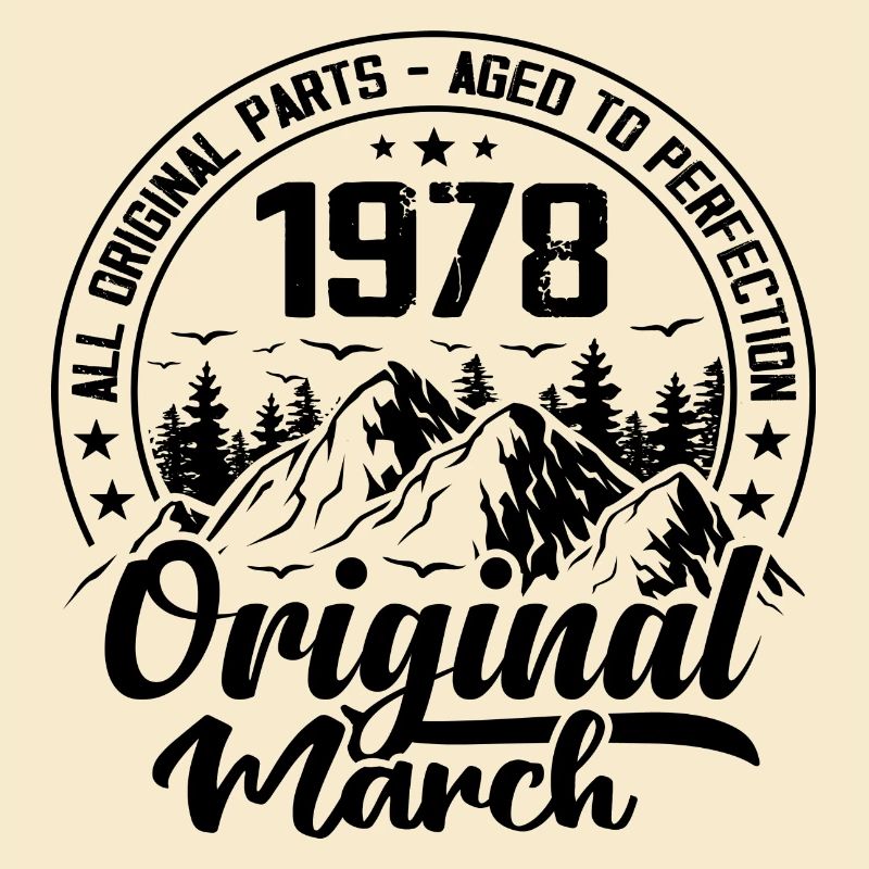1978 mars Original : 46 Ans cadeau Anniversaire