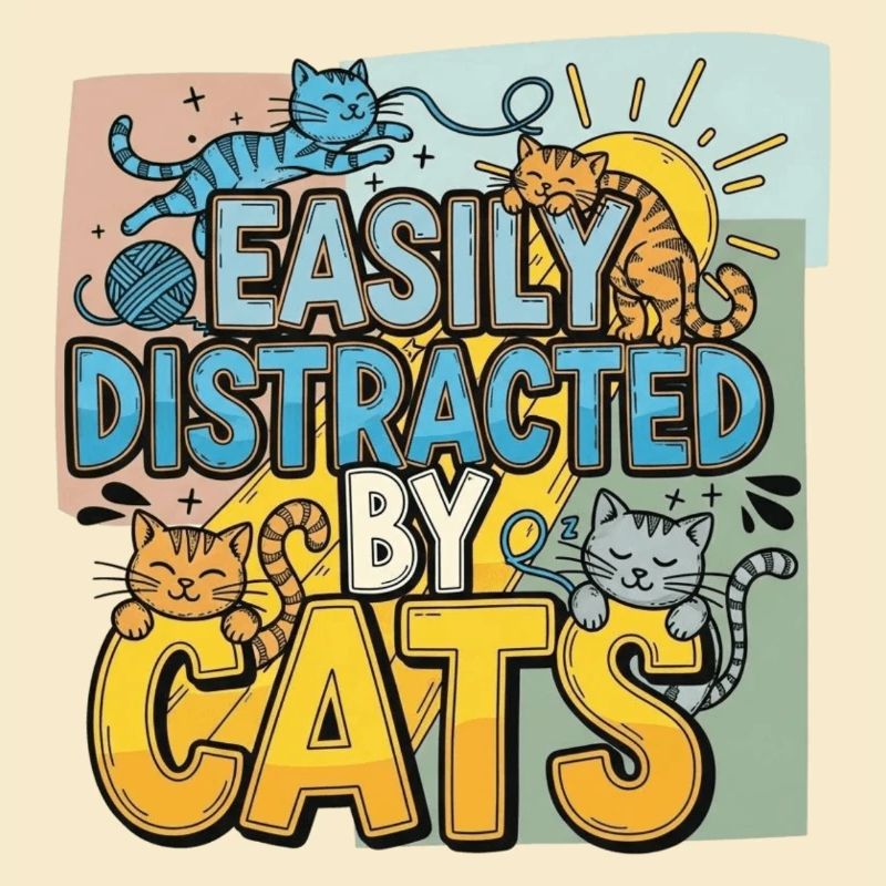 Facilement distrait par les chats
