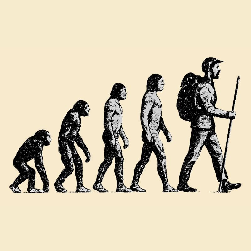 Evolution zum Wandersmann Grunge Design