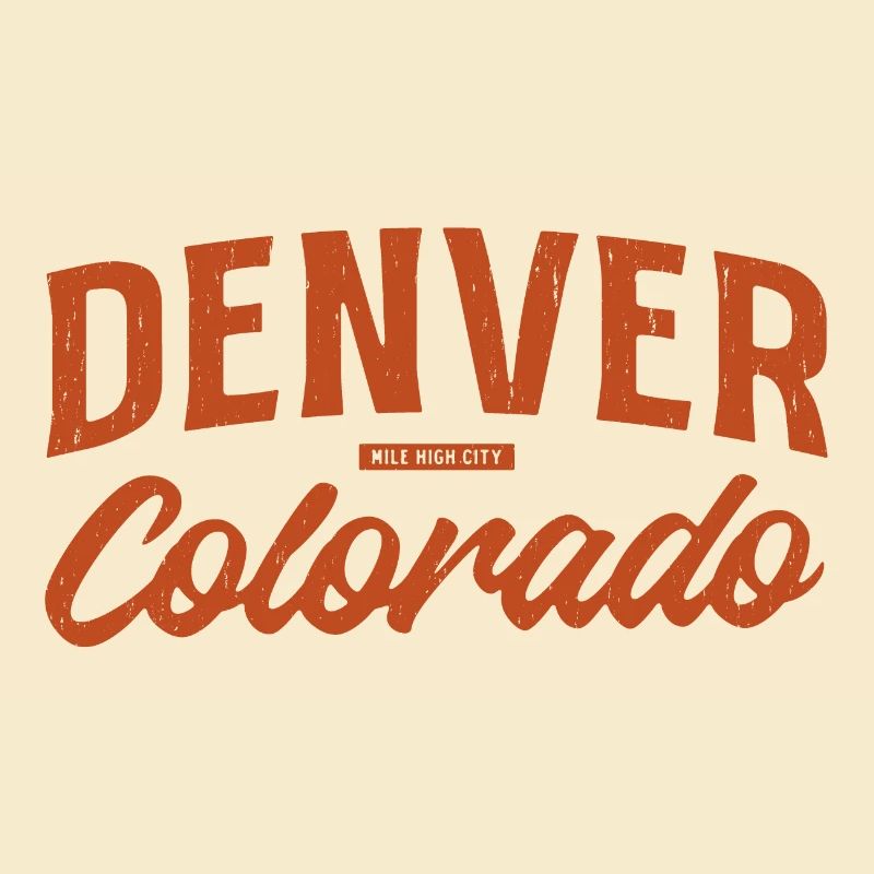 Denver Colorado Retro Script Logo