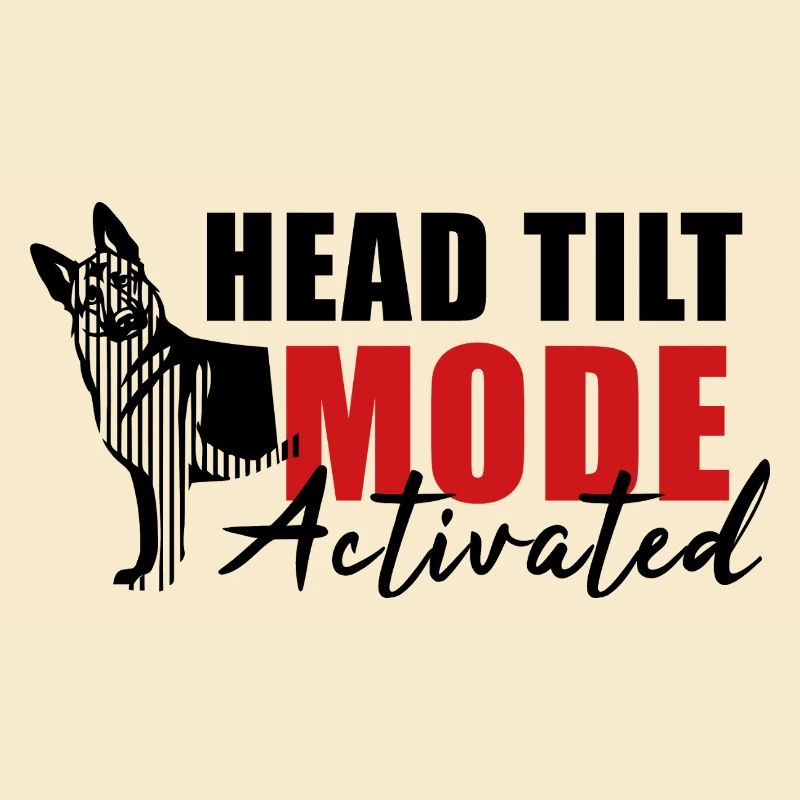 Schäfi Silhouette - Head Tilt linear German Shepherd