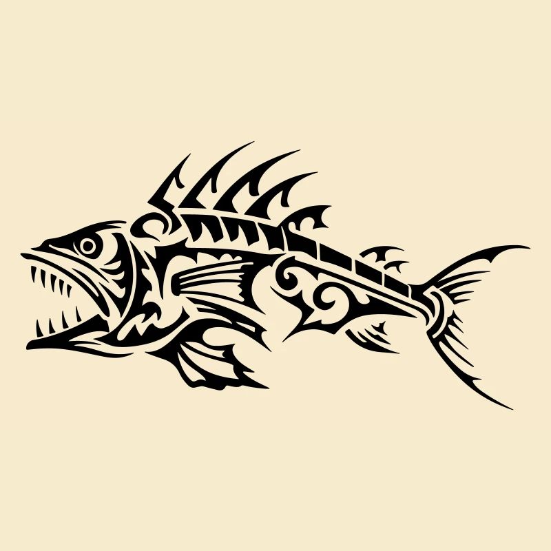 Fisch Tribal Knochen