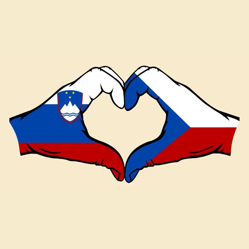 Drapeau de la Slovénie et de la République tchèque