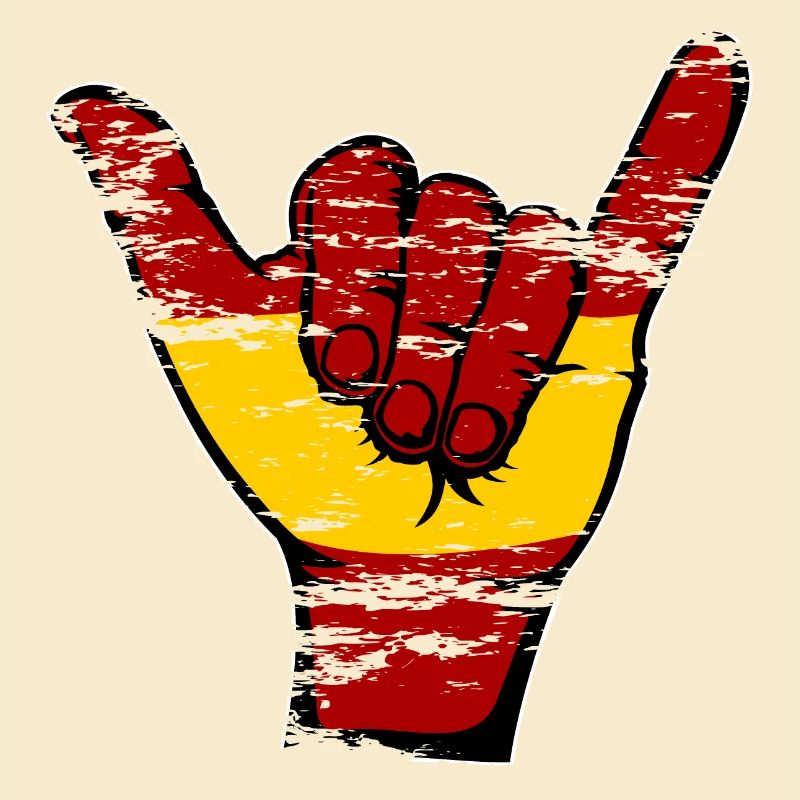 Drapeau de l’Espagne Symbole de surf utilisé