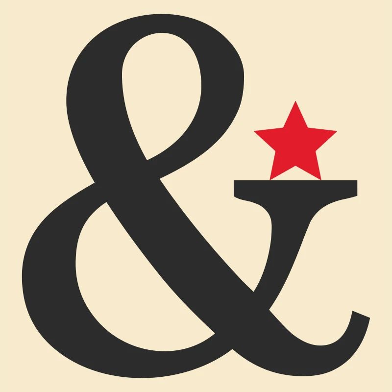 Éventille avec accent en étoile rouge