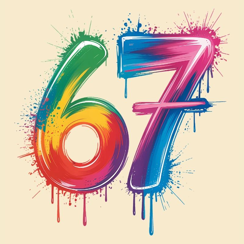 Sechs-Sieben-Farb-Spritzer