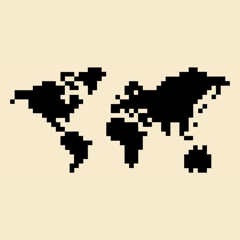 Pixel world map