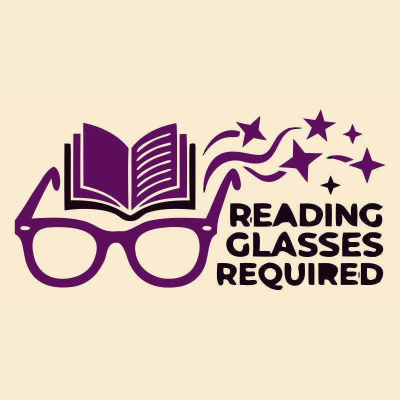 Reading Glasses Book Saying Vector