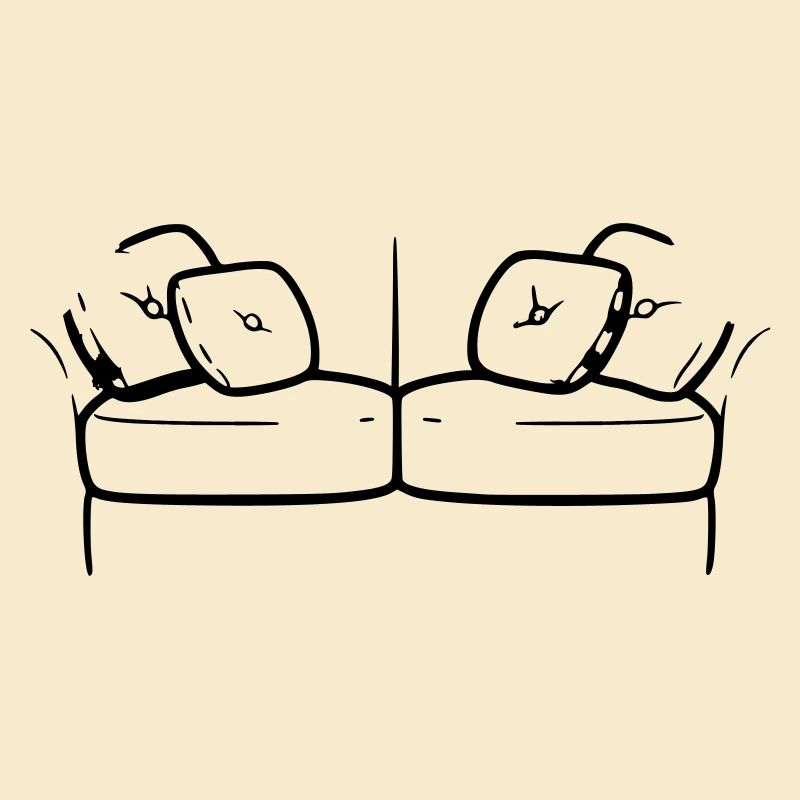 Sofa Couch Silhouette Chill Vektor