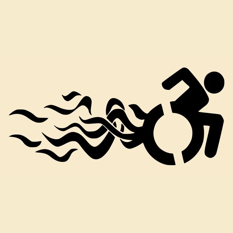 Flammendes Rollstuhlsymbol *