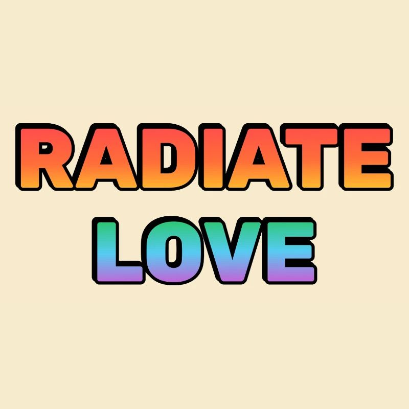 Radiate Love Gradient Typography