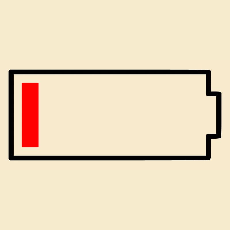Battery Empty Icon | Funny statement for tired