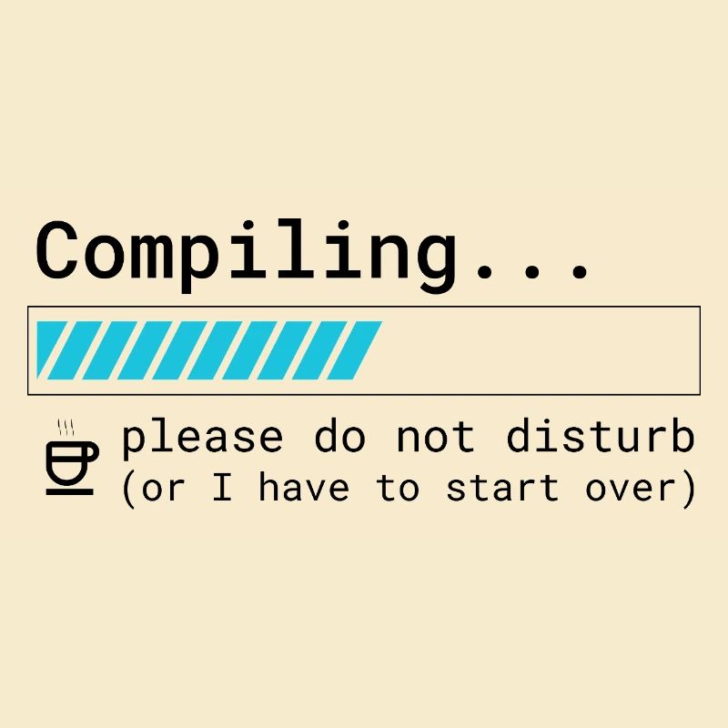 Funny Programmer T-Shirt - Compiling Please