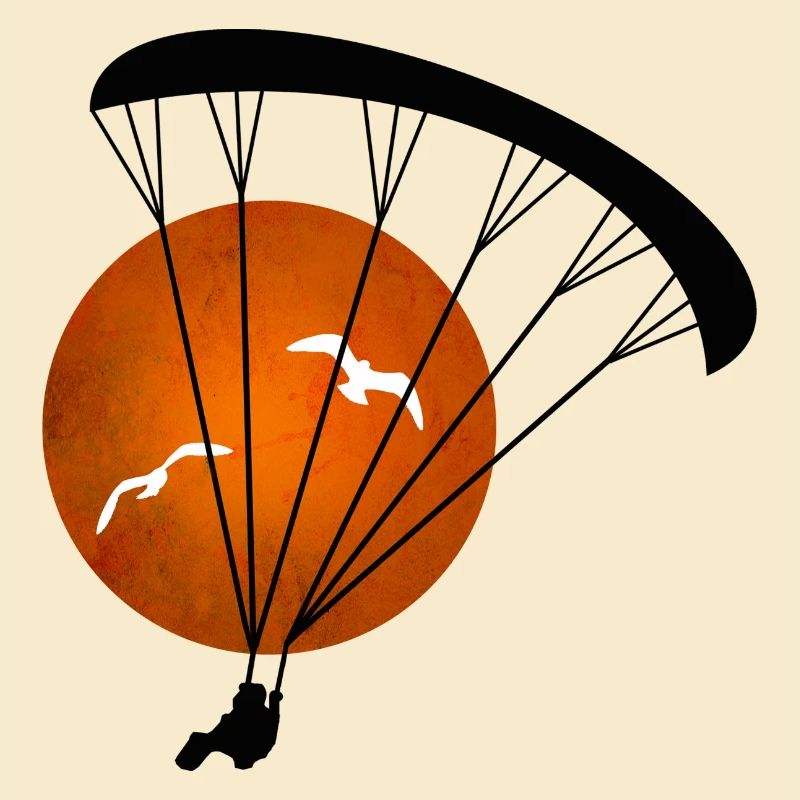 Sunset Paragliding Silhouette