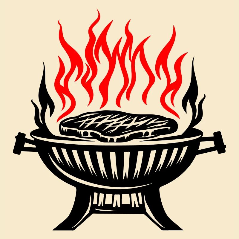 Grill, Symbol, Fire, Grilling, Meat