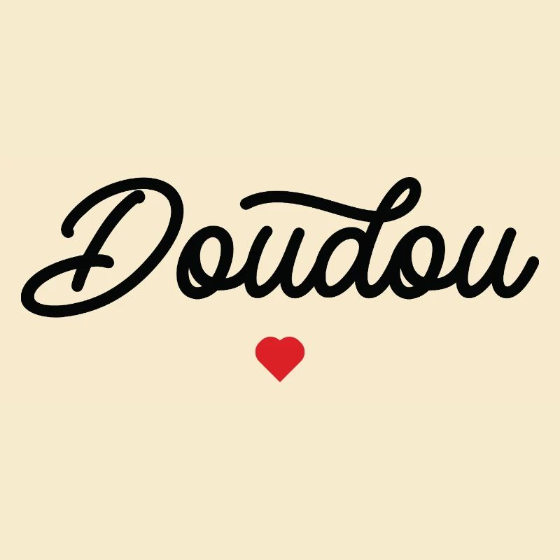 Doudou Coeur Script Noir