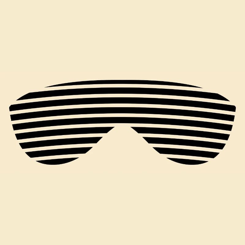 Lunettes noires rayées