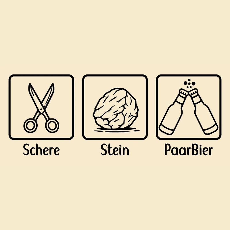 Ciseaux Papier Pierre - Paire de Bières