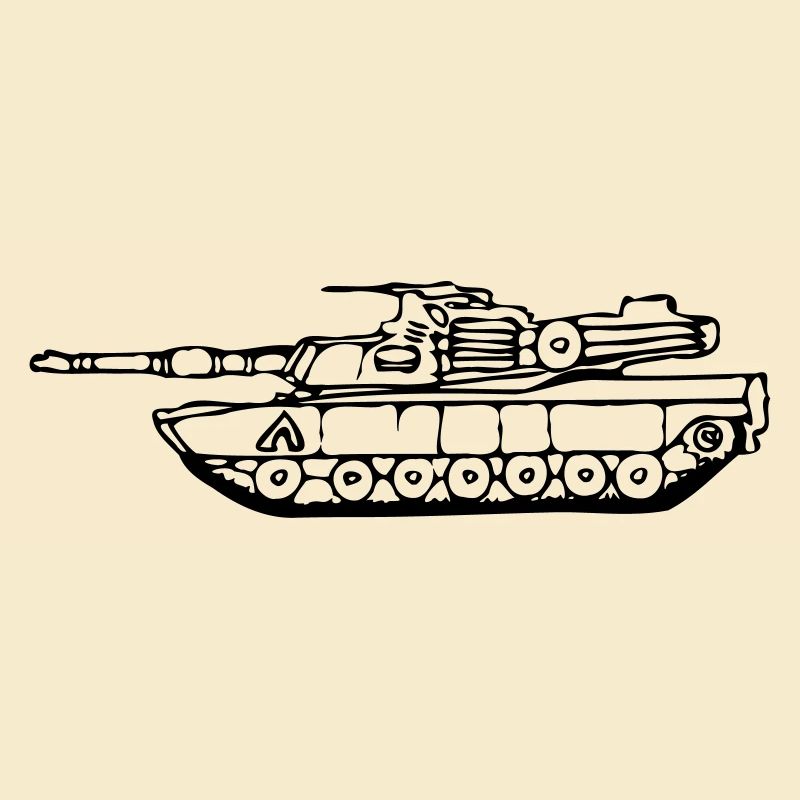 drawn M1 Abrams tank