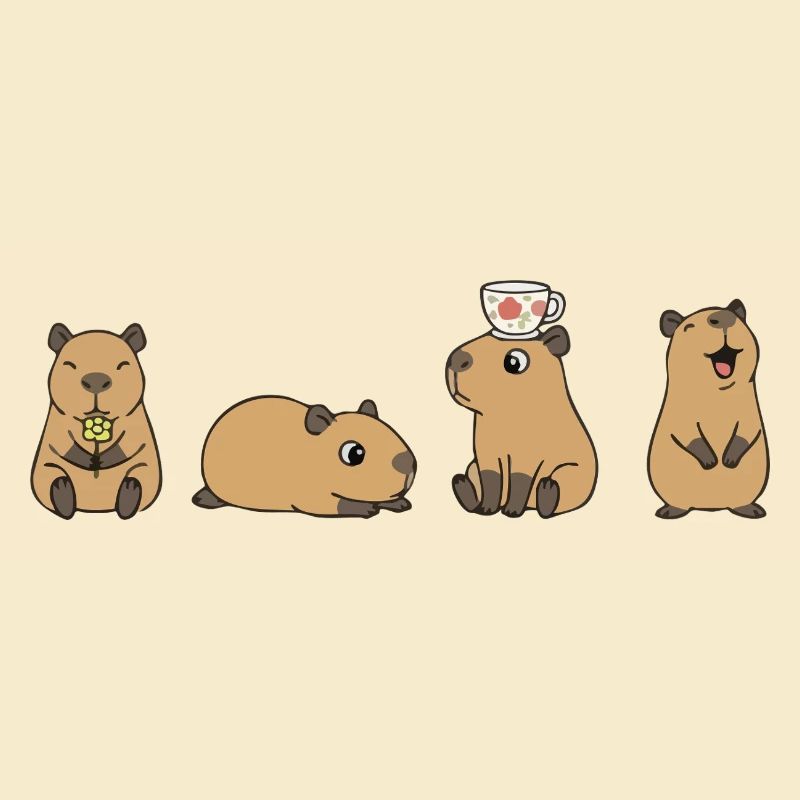 Capybara Tea Time Quartet