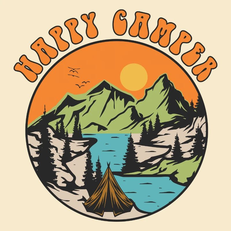 Glücklicher Camper