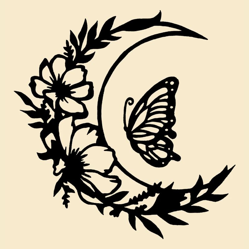 Fleurs de lune (noir)