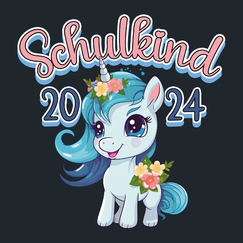 Schulkind 2024 Einhorn Einschulung Schule Schüler