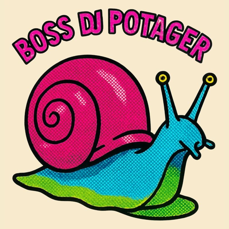 Escargot Chef du Potager - Retro Comic