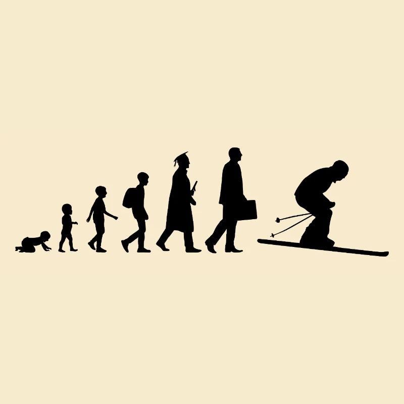 Skifahrer Evolution