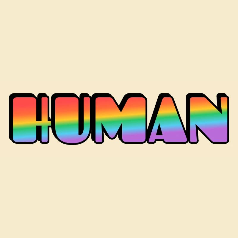 Rainbow Human Typografie