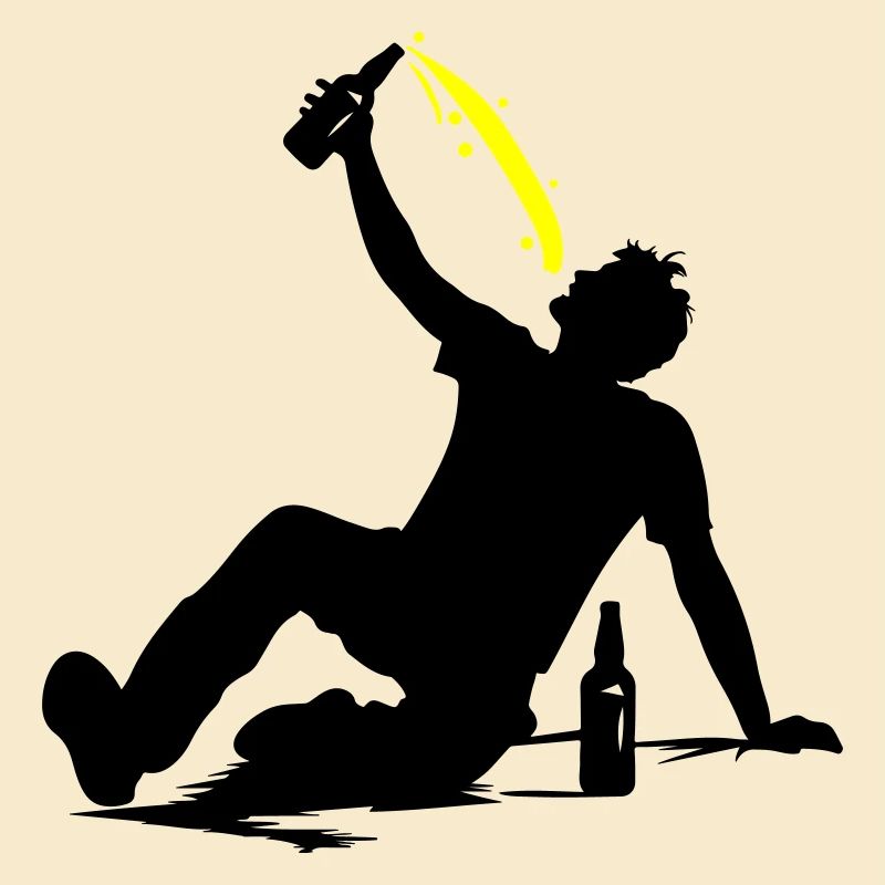 Drinking Beer Silhouette