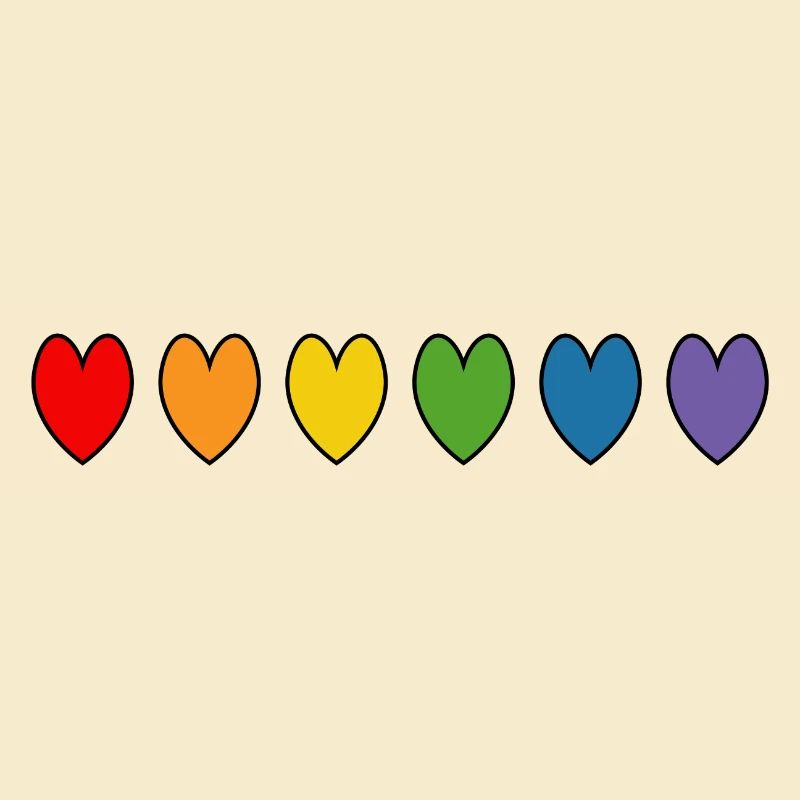 Coeurs arc-en-ciel