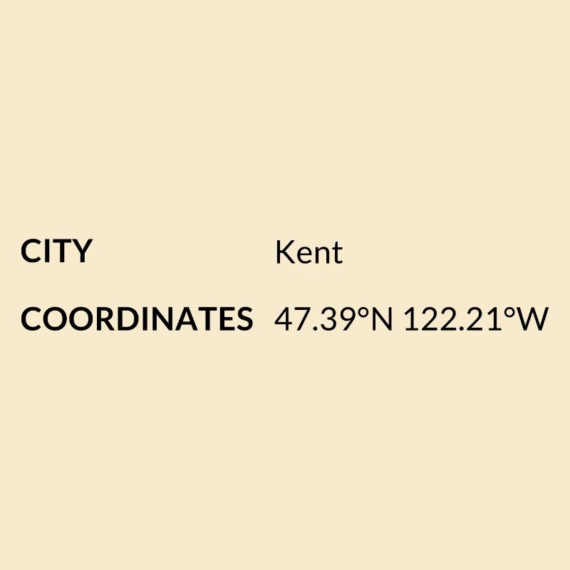 Kent, Washington, USA coordinates
