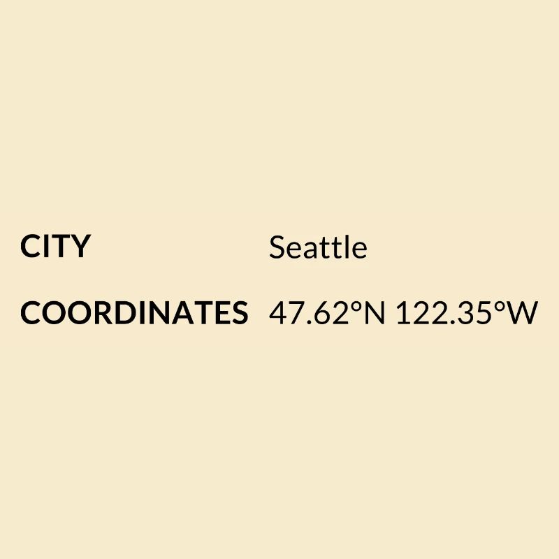 Seattle, Washington, USA coordinates
