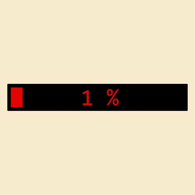 Rectangle loading bar Black Red 1%