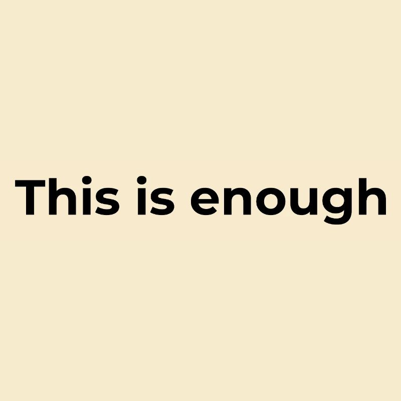 Affirmation Gift | Das ist genug