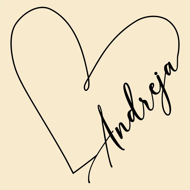 Andreja Name Heart Line