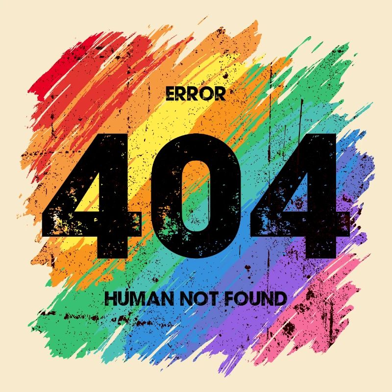 Vibrant Rainbow Error 404 Design