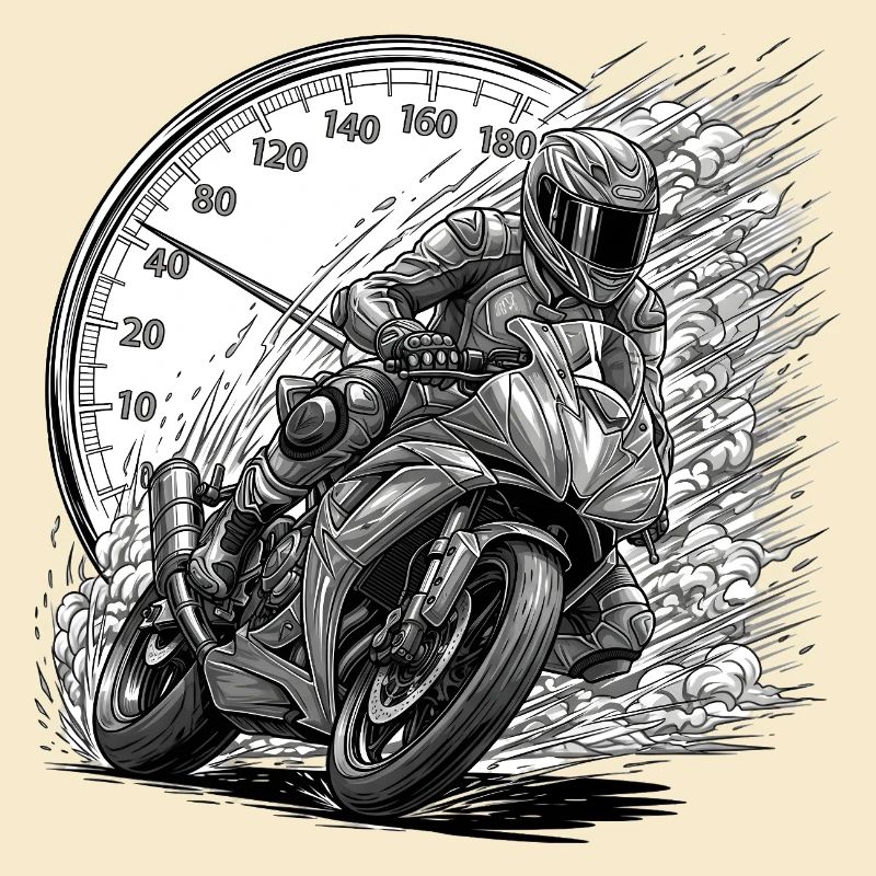 Biker driven by speed
