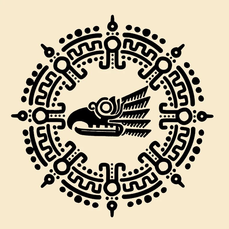 Black Aztec symbol