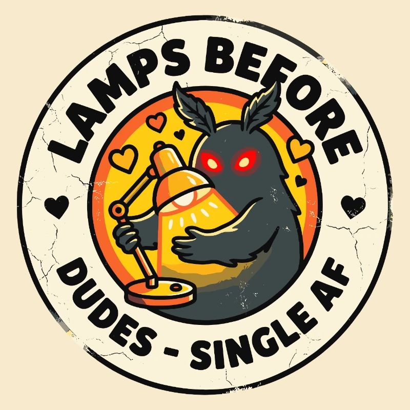 Lampes de papillon de nuit avant un mème de type célibataire