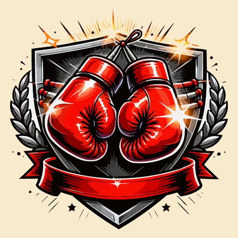 Boxhandschuh Wappen Design
