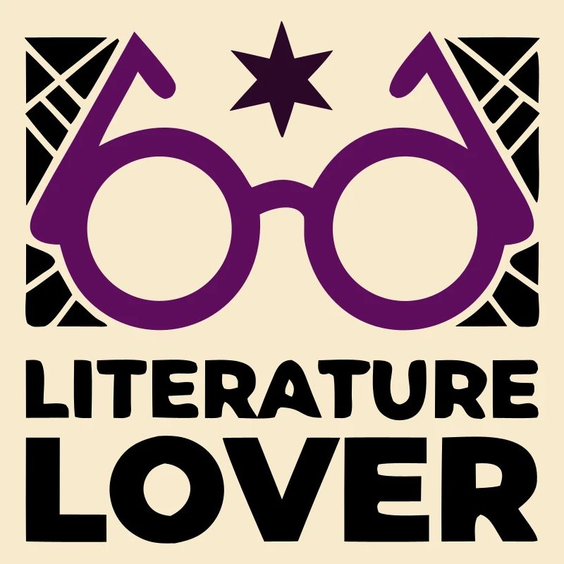 Literature Lover Brille Text