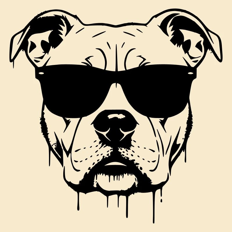 Pitbull Glasses Graffiti