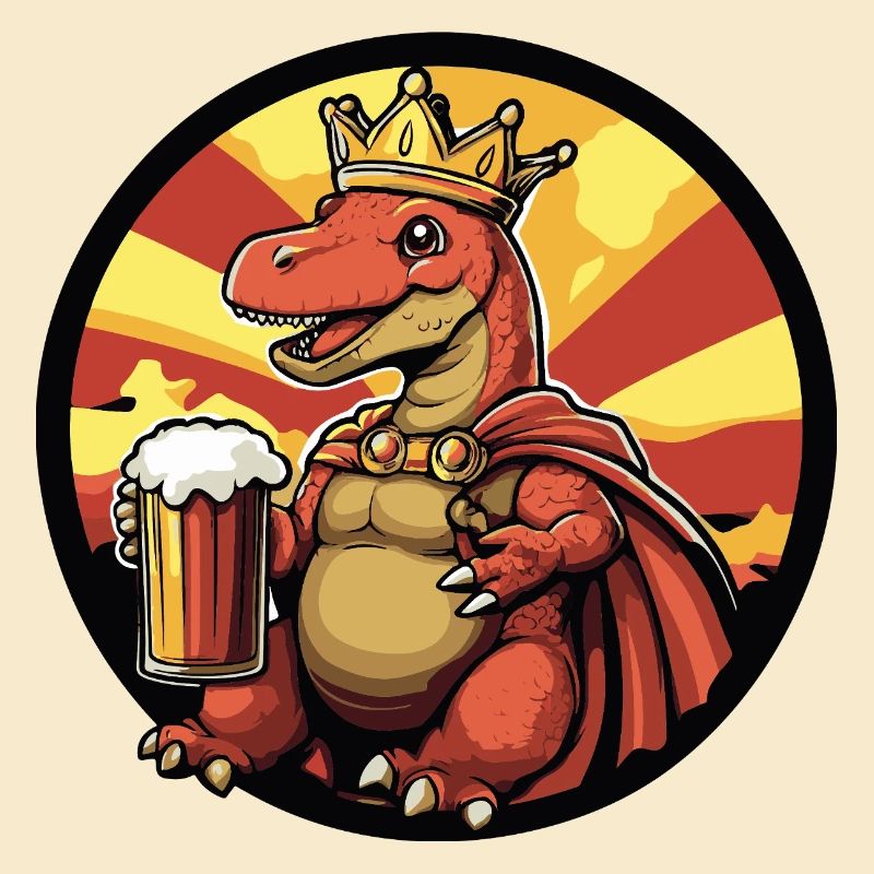 Dinosaur Brontosaurus Beer Funny