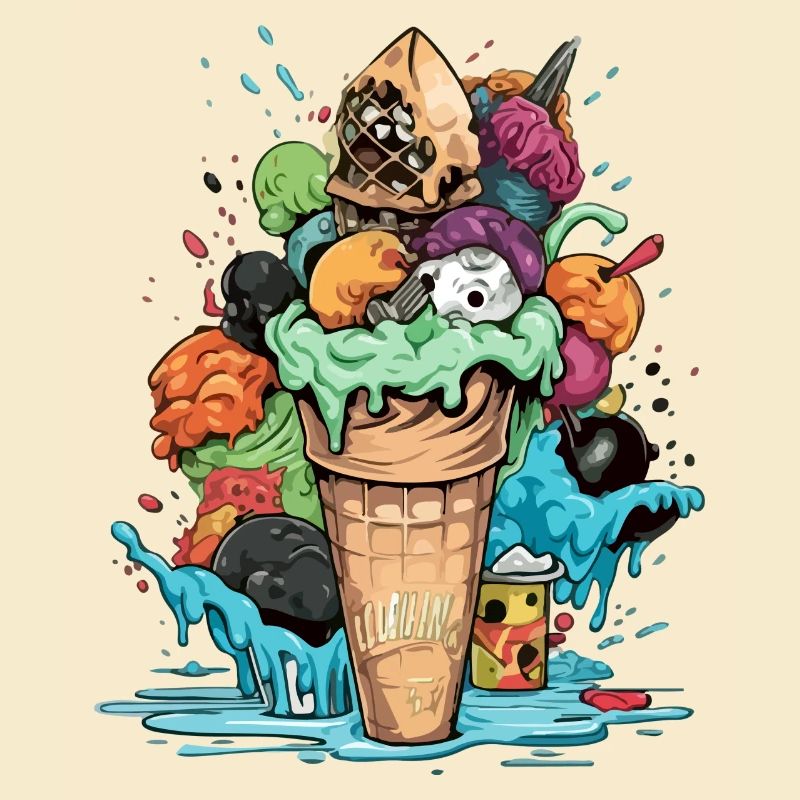 Cornet de glace délicieux