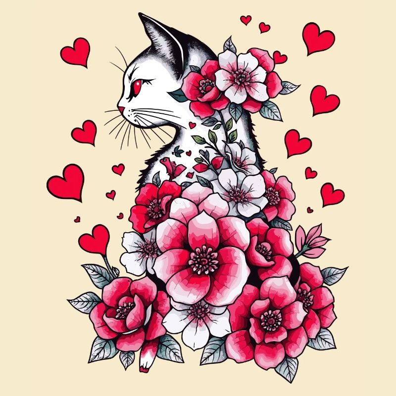 Weiße Katze