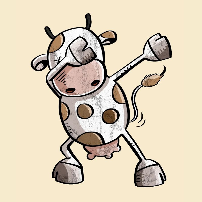 Drôle Dab danse vache - tamponner - Vache - danse
