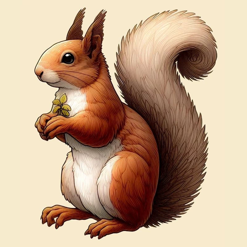 Süßes rotes Eichhörnchen - Kleiner Rotschopf