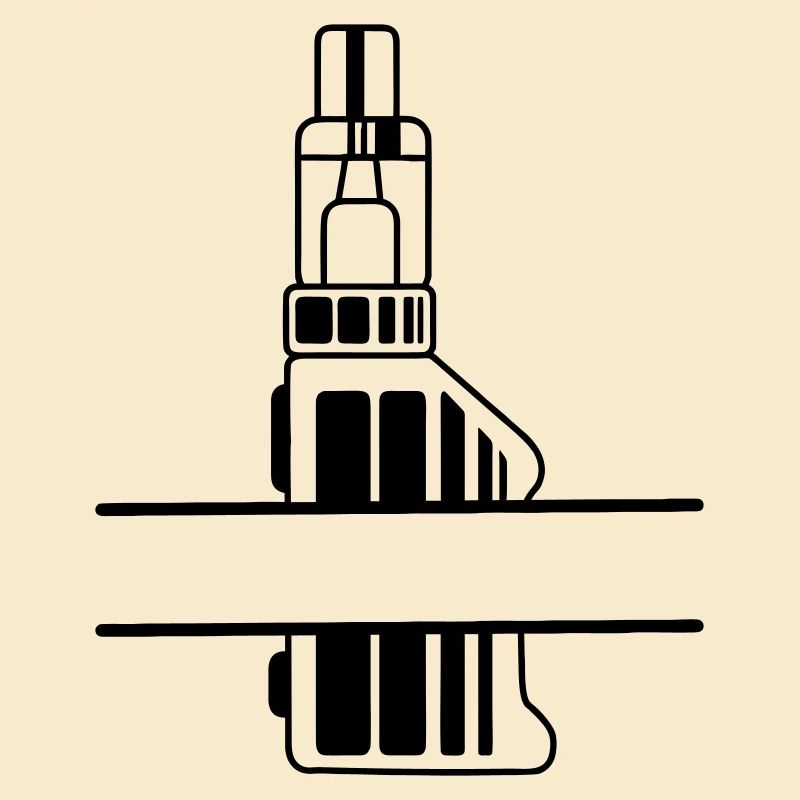 Vape silhouette with text box